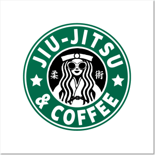 JIU JITSU AND COFFEE - FUNNY BRAZILIAN JIU JITSU Posters and Art